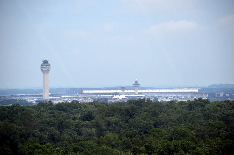 The view from the top: Fulfilling my love of watching planes and airport traffic from a control tower. 