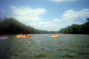 On the flat water at Harper's Ferry (Photo taken with an old school waterproof disposable camera, which did not seem to work as well as they used to 10+ years ago)